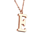 Kette rosegold Anhänger Buchstabe E