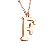 Kette rosegold Anhänger Buchstabe F