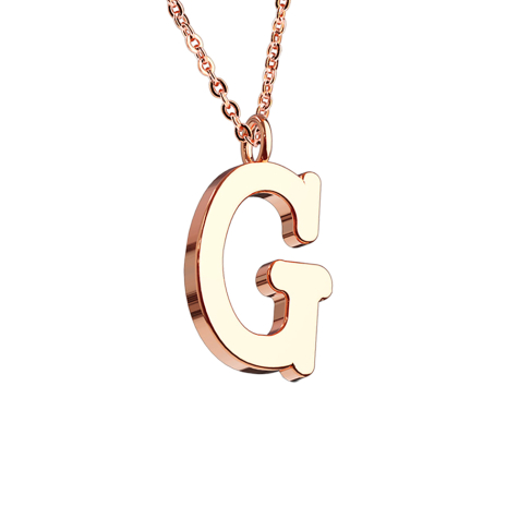 Kette rosegold Anhänger Buchstabe G
