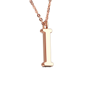 Kette rosegold Anhänger Buchstabe I