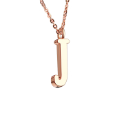Kette rosegold Anhänger Buchstabe J