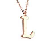 Kette rosegold Anhänger Buchstabe L