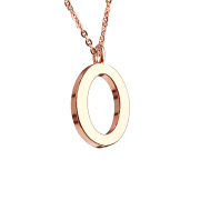 Kette rosegold Anhänger Buchstabe O