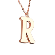 Kette rosegold Anhänger Buchstabe R