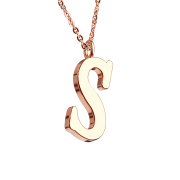 Kette rosegold Anhänger Buchstabe S