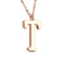 Kette rosegold Anhänger Buchstabe T