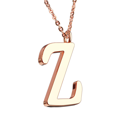 Chain rose gold pendant letter Z