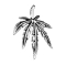 Anhänger silber Hanfblatt
