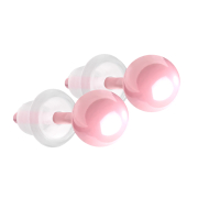Stud earrings pink with ball