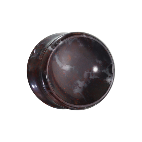 Flared plug made from bloodstone