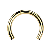 Micro circular rod gold-plated with 0.8 mm internal thread