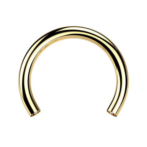 Asta circolare placcata oro con filettatura interna da 1,2 mm