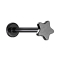 Micro labret filetage intérieur noir étoile