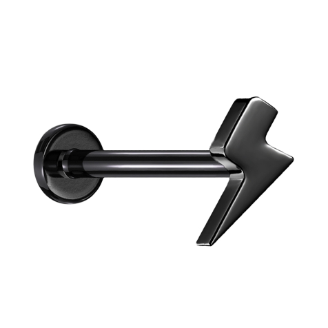 Micro Labret filettatura interna nero Blitz