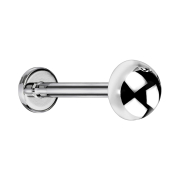 Micro labret filetage intérieur argent dôme