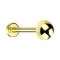 Micro Labret Internal Thread Gold-Plated Dome