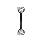 Micro Banane noir filetage intérieur avec deux...