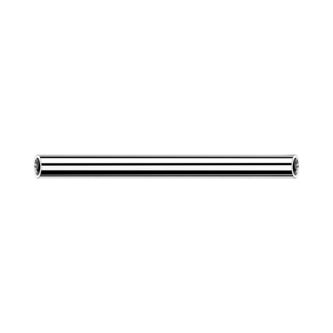 Barra Micro Threadless Barbell argento