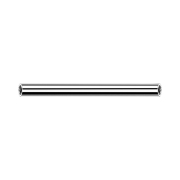 Barra Micro Threadless Barbell argento