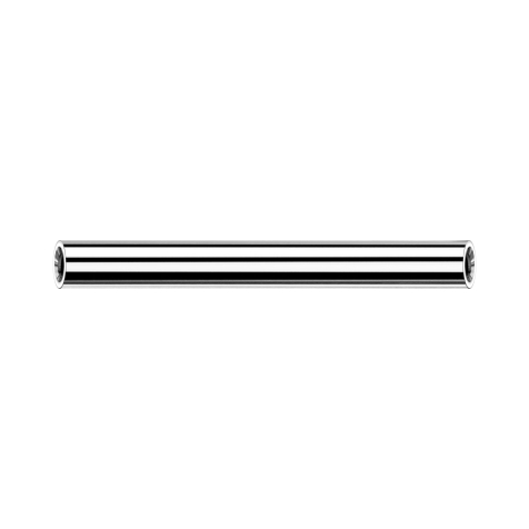 Threadless barbell bar, silver