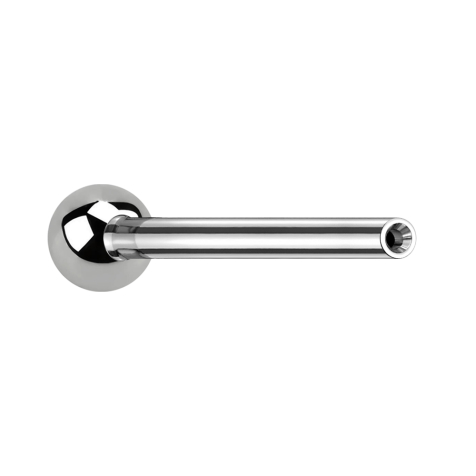 Micro Threadless Barbell-Stab silber mit Kugel