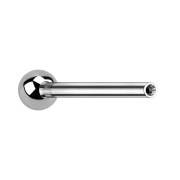 Micro Threadless Barbell-Stab silber mit Kugel