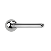 Barra Micro Threadless Barbell argento con sfera