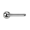 Threadless Barbell-Stab silber mit Kugel