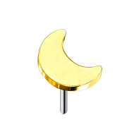 Threadless moon gold-plated