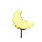 Threadless moon gold-plated