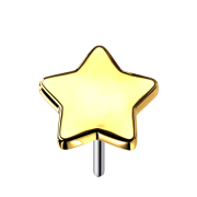 Threadless star, gold-plated