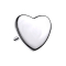 Threadless heart silver