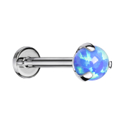 Labret Micro Threadless argento con sfera incastonata in...