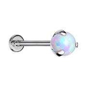 Labret Micro Threadless argent avec boule sertie dopale...