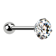 Micro Threadless Barbell argento con sfera e sfera con...