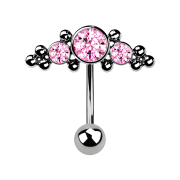 Micro Threadless Banana argento con sfera e inserto...