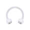 Micro Circular Barbell transparent with two balls crystal silver