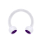 Micro Circular Barbell transparent avec deux boules de cristal violet