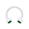 Micro Circular Barbell transparent avec deux boules de cristal vert
