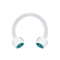 Micro Circular Barbell transparent avec deux boules cristal aqua