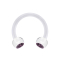 Micro Circular Barbell transparent avec deux boules de cristal violet clair