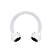 Micro Circular Barbell transparent avec deux boules de...