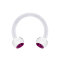 Micro Circular Barbell transparent with two crystal balls fuchsia