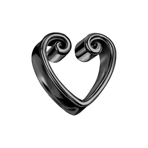 Flared tunnel black vintage heart