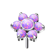 Fiori argentati senza filettatura Opali viola