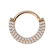 Micro Segmentring klappbar rosegold Schild doppel front...