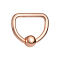 Micro Ball Closure Ring rose gold D