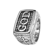 Ring silver GOD with cross on the side