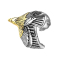 Ring silber Adler mit Goldkopf