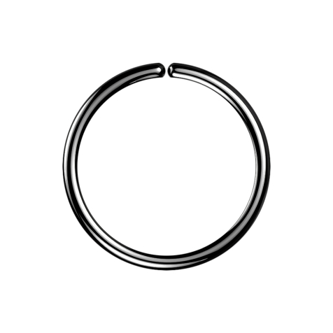 Micro piercing anneau noir avec revêtement en titane